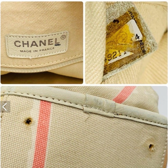 Hard to find authentic Chanel tote pack shoulder bag Y2K canvas Coco mark - Picture 10 of 13